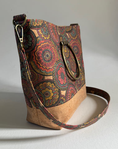 Cork Glam Handbag with Detachable/Adjustable Cork Strap
