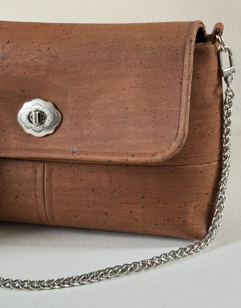 The Classy Clutch (Limited Edition) in Cork with Antique Nickel Clasp