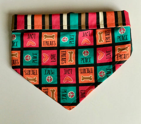 NautiPup Doggie Doo Rag Bandana with D-Ring Closure | Peace, Love & Treats